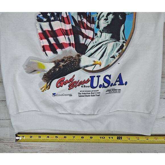 Vintage 9/11 Crew Neck Sweatshirt JERZEES Small 2001 United We Stand NYC USA - Picture 13 of 14